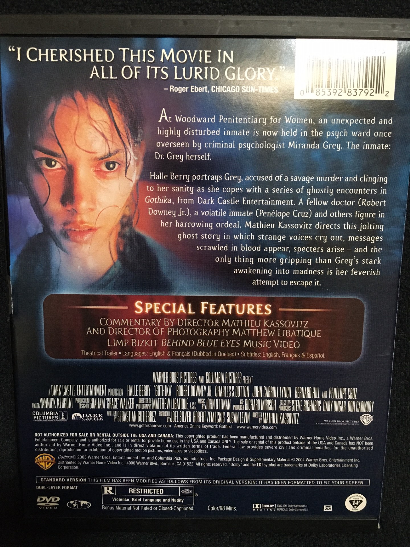 Back Cover of DVD Movie