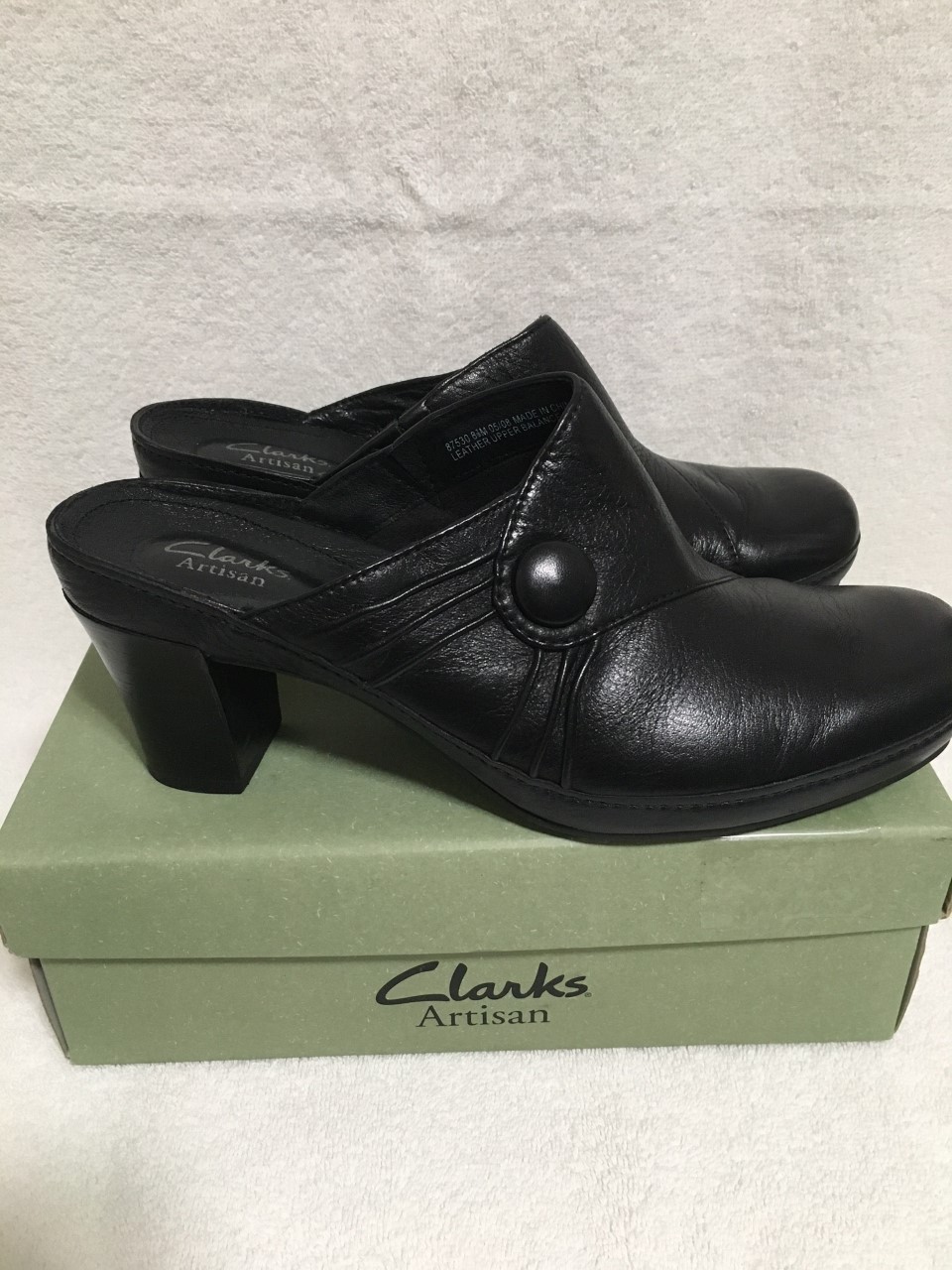 Clarks Black Leather Shoes