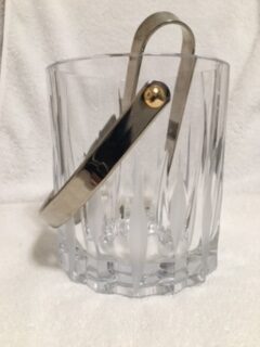 Crystal Ice Bucket with Tongs