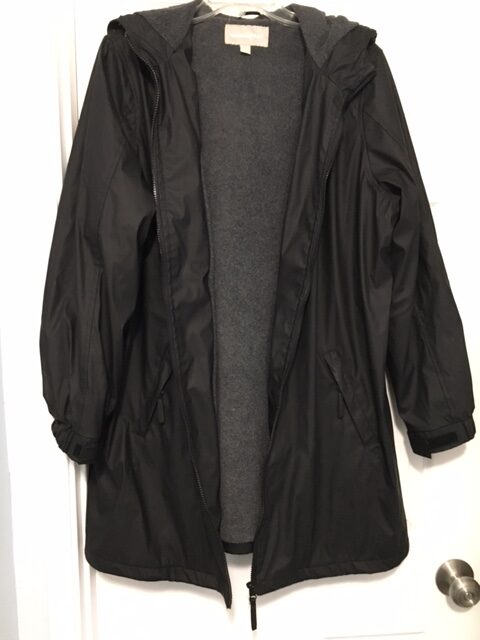 Woman Black Rain Coat 